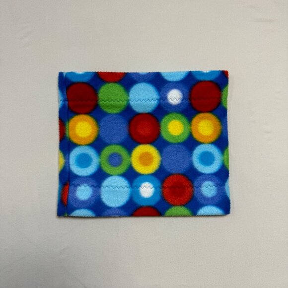 Colorful Fleece Reversible Tube Infinity Scarf  Polka Dot Pattern Winter - Picture 3 of 3